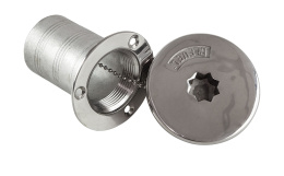 Горловина заливная для бензина, шланг 50 мм , нерж. сталь, под ручку лебедки (861)